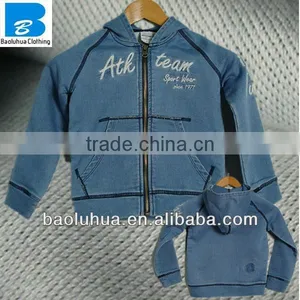 High Quality Wholesale Boys Light Blue Spring Jeans Hoody thumbnail-1