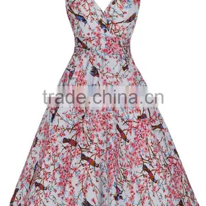 Walson Women's Floral 1950s Vintage Party Cocktail Swing Dresses thumbnail-2