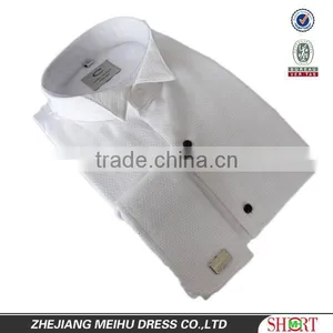 Men's Washed Marcella Wing-up Collar Tuxedo Shirt With French Cuff and Studs thumbnail-1