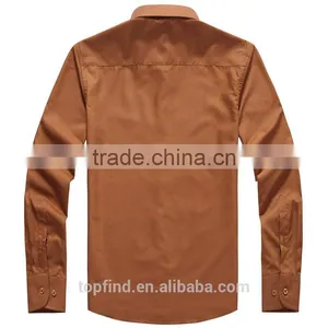 China Supplier Oem Classic Solid Color Mens Dress Shirt European Collar European Size thumbnail-3