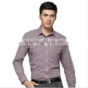 Non Iron Men's Shirt Plaids Shirt Red Color thumbnail-1