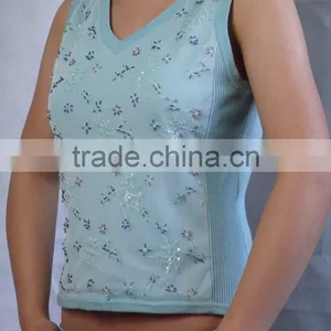Ladies' Top,beading,fashion Vest thumbnail-1