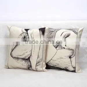 2016 NEW Fashion Design Square Adult Interest Linen Furnishing Cushions Cover Home Office Seat Pillow Cover thumbnail-1