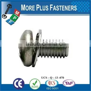 Made in Taiwan Zinc Plated Chrome Plated Stainless Steel Phillips Pan Head External Internal Tooth Lock Washer SEMS Screw thumbnail-2