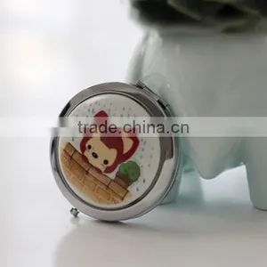 Promotional Round Pocket Mirror / Round Makeup Mirror / Round Compact Mirror thumbnail-3