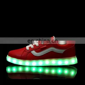 Wholesale New Design Mens Womens Night Club Shoes Large Size 46 Rechargeable Light Up LED Shoes Sneakers thumbnail-1