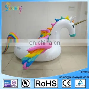 Giant Rainbow Unicorn / Pegasus Pool Float Inflatable thumbnail-2