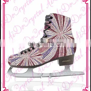 Aidocrystal Exclusive Design Crystal Covered Ice Dancing Shoes,ice Skating Shoes thumbnail-1