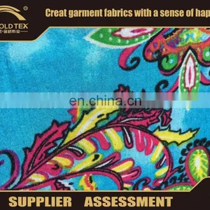 2016 Fashion Knitting Spandex Fabric Paper Printed Gold Stamp Flower Fabric in Keqiao Shaoxing China Fullgold thumbnail-2