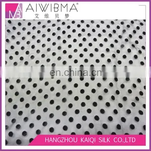 Plain Dyed Black Small Dots Design Silk Velvet Fabric Price Silk Rayon Velvet Burnout Fabric thumbnail-6