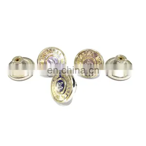 17mm Alloy Metal Button, Embossed Custom Logo Button thumbnail-3