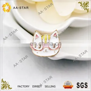 Lovely Cat Style Custom Enamel Pin With Glasses thumbnail-1