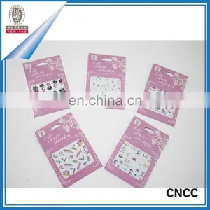 Customs Plaid Design Water Transfer Printing Art Nails Decoration Full Wraps Nai Sticker thumbnail-1