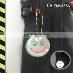 Hot Selling Soft Plastic Reflective Keychain Safety Hanger EN13356 thumbnail-1