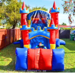 4 in 1 Royal Bouncy Castle With Slide, Castle Inflatable Combo, Inflatable Jumping Castle for Sale thumbnail-5
