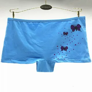Yun Meng Ni Sexy Underwear Custom Butterfly Print Women Boyshorts Cheap Cotton Panty For Woman thumbnail-4