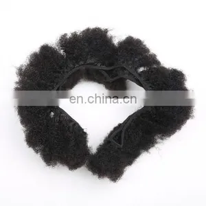 Factory Wholesle High Quality Afro Kinky Curl Human Hair Weft Double Drawn thumbnail-5