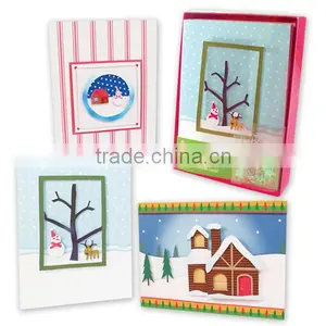Paper Craft Winter Christmas Happy Holidays DIY Greeting Card Making Box Set thumbnail-3