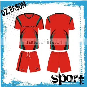 Custom Made Red Soccer Jersey Latest Design thumbnail-1