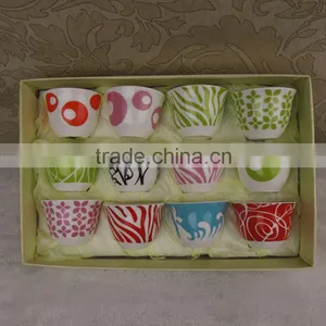 Porcelain Cawa Cup With Decal and Color Box thumbnail-1