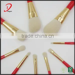 Professional Red Wooden Makeup Brush Set,synthetic Hair Cosmetic Brush Set thumbnail-3