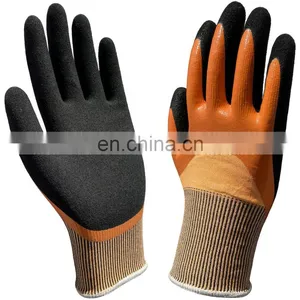 Black Nylon Liner Purple Foam Nitrile Coated Garden Glove For Women thumbnail-5