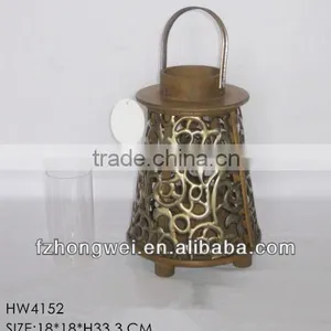 Antique Vintage Garden Wooden Lantern/Candle Lantern With Metal Design Combined thumbnail-1