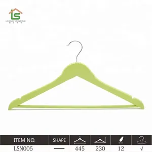 Colorful Wooden Hangers With SEDEX BSCI for Supermarket Hot Sale Shirt Hangers thumbnail-2