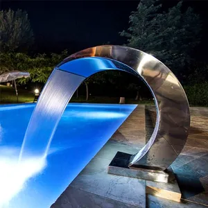 Pikes Aqua Park Fountain Water Waterfall Stainless Steel Piscina Pool Waterfall thumbnail-1