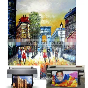 Canvas Print Painting Paris Street Modern Colorful Canvas Prints thumbnail-1