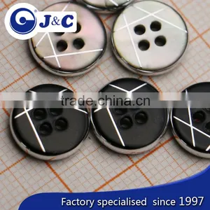 4 Hole Nacre Shell Buttons,mother of Pearl Shell Buttons,MOP Shell Buttons thumbnail-2