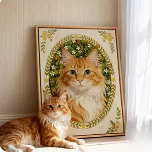Framed Pet Memorial Painting - Museum-Grade Archival Materials thumbnail-3