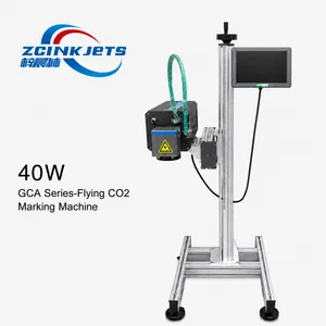 GCA Series 40W High Power Flying CO2 Laser Marking Machine for Wood Acrylic Carton Plastic Logo QR Code Marking thumbnail-1