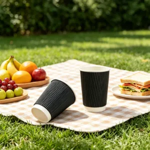 CafeWave Bulk Pack Corrugated Disposable Cups thumbnail-3