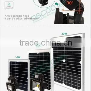 10W 20W 30w Portable Motion Sensor Rechargeable Led Solar Flood Light thumbnail-6