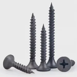 Drywall Screws Fine Thread for Metal Studs, Black Phosphate, 13mm-100mm Full Sizes, Fast Penetration. thumbnail-1