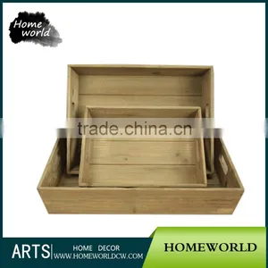 Wholesale High Quality Antique Rectangular Kitchen Storage Wood Plates in 3 Size thumbnail-1