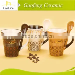 Color Glazed Decaled Ceramic Mug Factory thumbnail-1