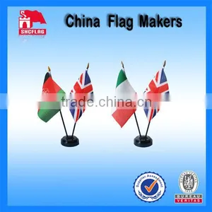 Custom Nation Decoration Table Flag With Base thumbnail-1