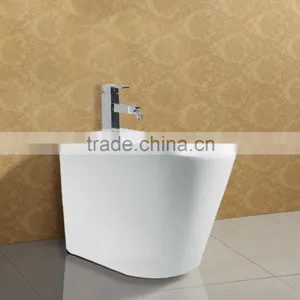 White Glazed Painting Floor Mounted Ceramic Bidet AT015B thumbnail-1
