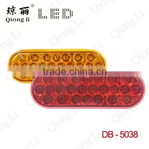 12 Volt 6inch PC Lens Stop Turn Signal Oval Led Safety Lights for Trucks Trailer thumbnail-1