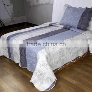Fringe Quilt Polyester Cotton Quilt With Two Pillowcase thumbnail-1