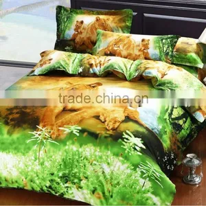 High Quality 100% Cotton Custom 3D Animal Printing Bed Set thumbnail-1
