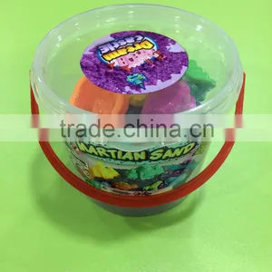 Kid Play Dynamic Sand ,many Colorful Martian Moving Sand in Bucket Packing thumbnail-1