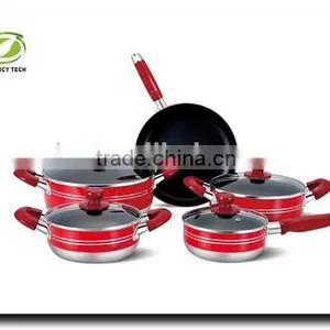 Non-stick & Ceramic Coated Cookware Set Pots and Pans thumbnail-1