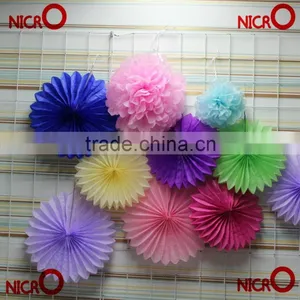 HOT!!China Regional Feature Paper Fan and Tissue Fans Party Decor thumbnail-2