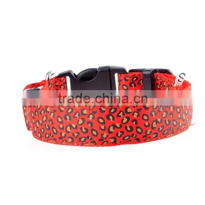 Yl68 Promotional Items LED Leopard Dog Collars Pet Belt Flash Pet Collar thumbnail-5