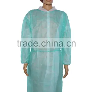 Popular Dark Green Non Woven Disposable Isolation Gown thumbnail-2