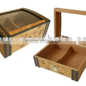 50CT Wooden Cigar Humidor and Cigar Box thumbnail-1