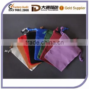 Small Colorful Polyester Drawstring Cord Bag For Gift Storage thumbnail-1